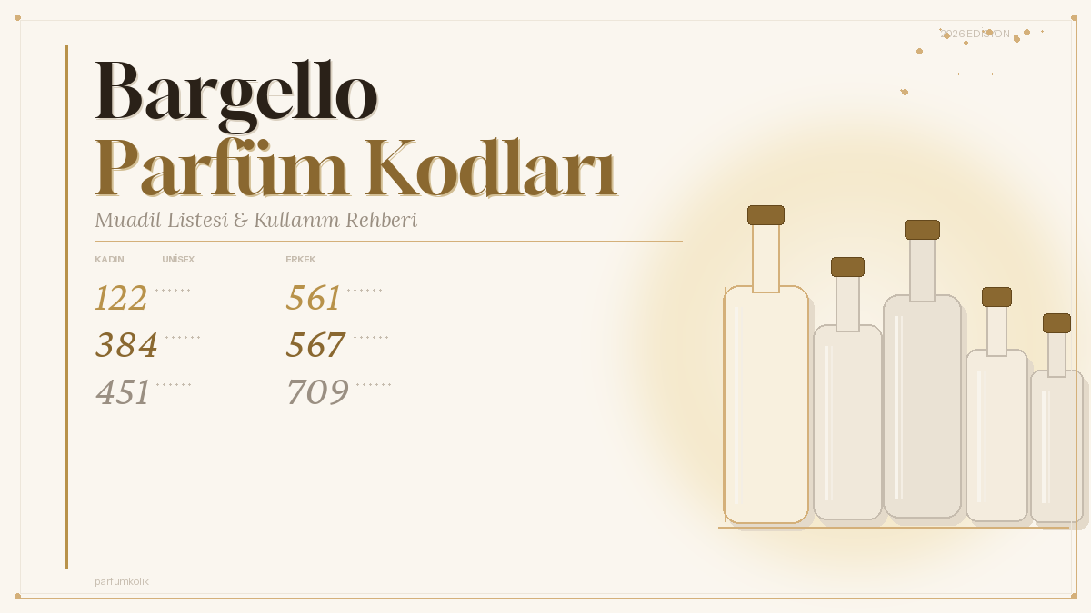 Bargello parfüm şişeleri ve kodları — muadil listesi rehberi